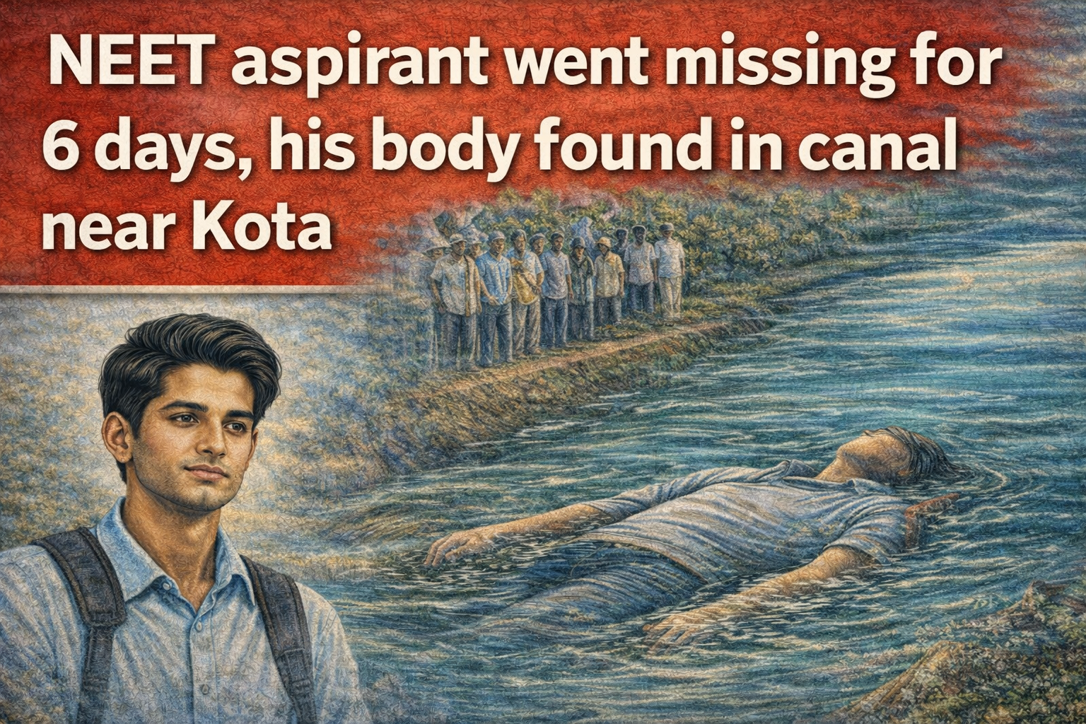 NEET Aspirant Went Missing for 6 Days, Body Found in Canal Near Kota – Investigation Underway